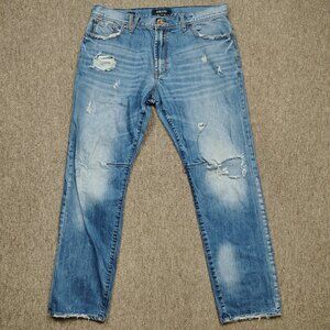 AKOO Jeans Men's 38 Blue No Rivals Big Oak Fit Distressed Cotton Denim